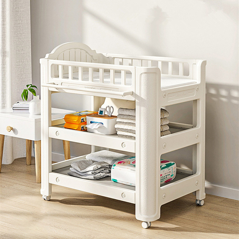 Baby Nursery Table - Baby-Wickeltisch, Multifunktionale Windelstation, Tragbarer Badetisch für