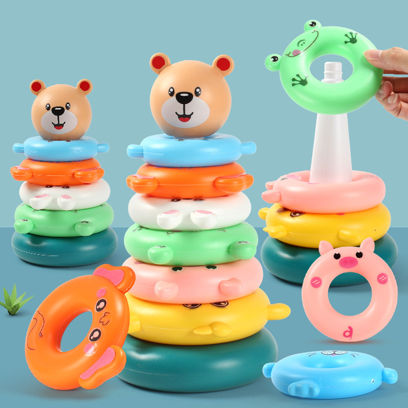 Baby Nursery Table - Regenbogen Stapel Ring Turm Montessori pädagogische