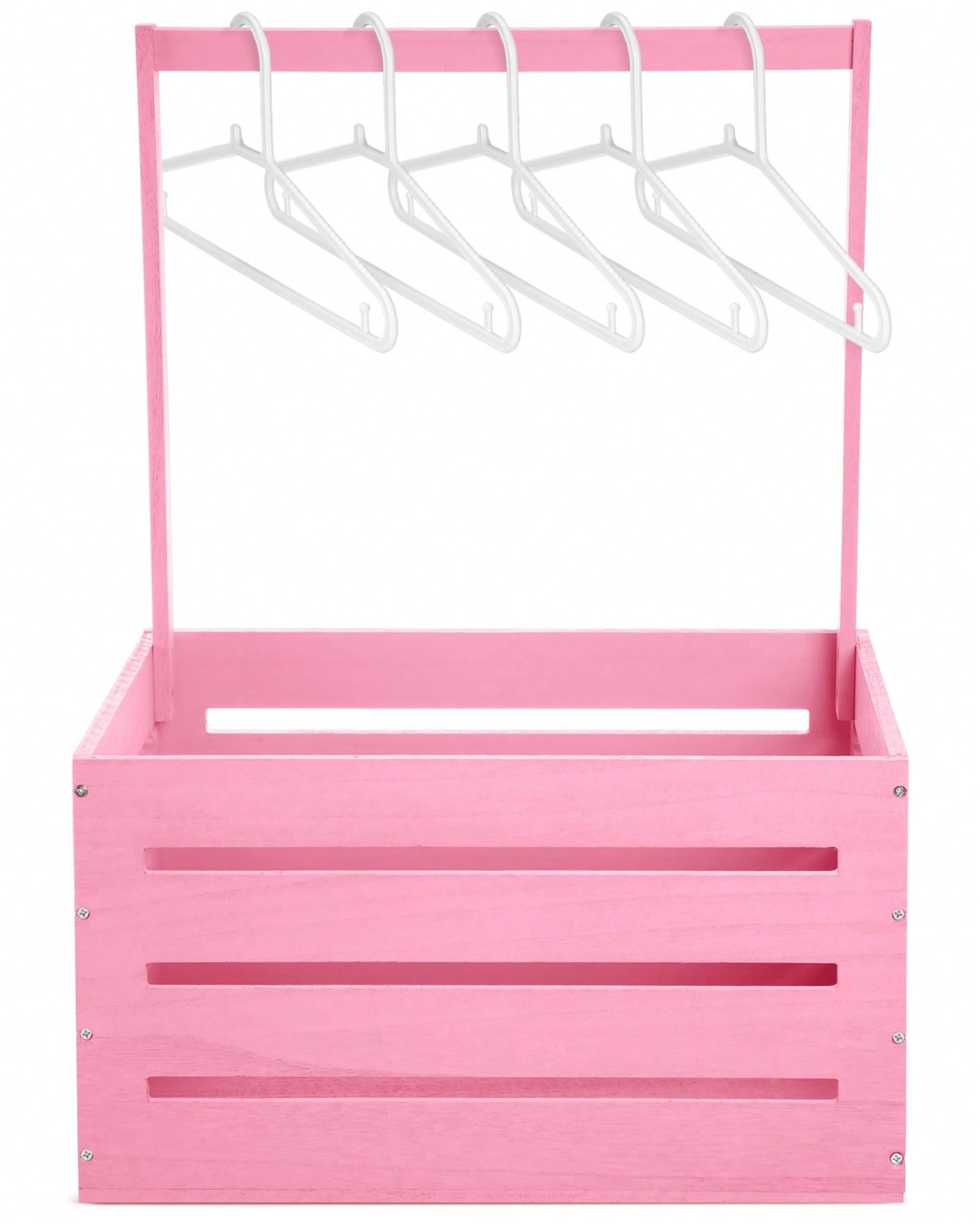Baby Nursery Unit - Hölzerne Baby-Shower-Kiste, niedlicher rosa Holzkorb, Geschenkkorb