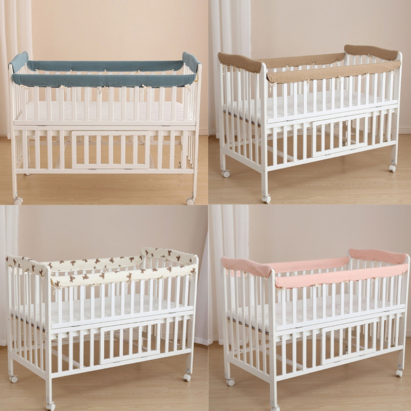 Bed Rail Toddler - 4 Stück Baumwolle Babybett Stoßstangen Standard
