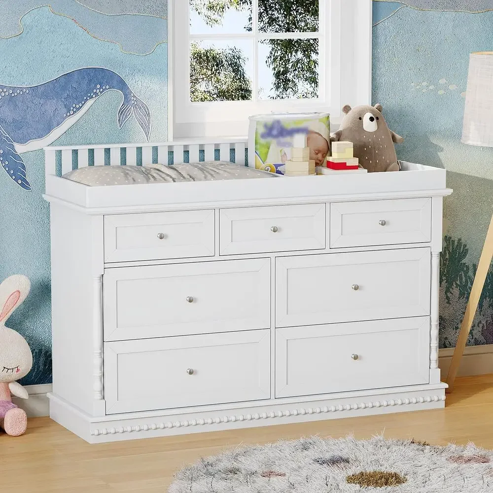 Baby Nursery Table - 56,5 Zoll großer Baby-Kommode mit abnehmbarer