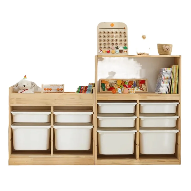 Baby Nursery Bookshelf - Kinderspielzeugschrank Wohnzimmer Babyspielzeug-Aufbewahrung Dekoration Kinderzimmer-Bücherregal Kinderregal