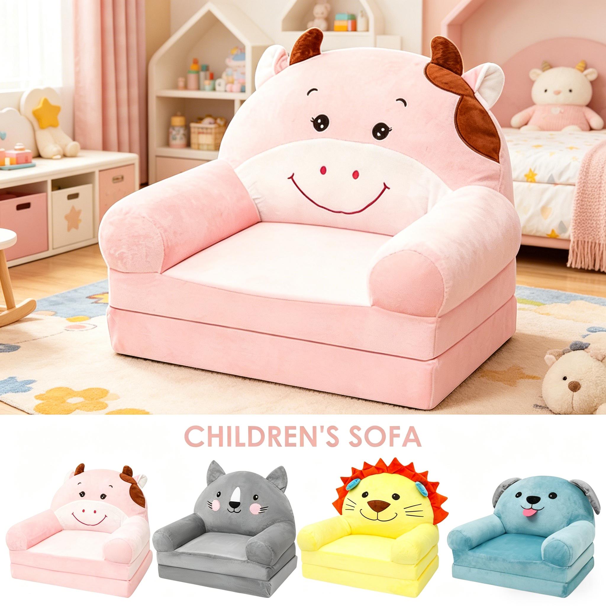 Baby Nursery Chair - Faltbares Kindersofa Cartoon-Babysitz Schaumstoffgefüllter Kleinkind-Schlafsessel Lesesessel