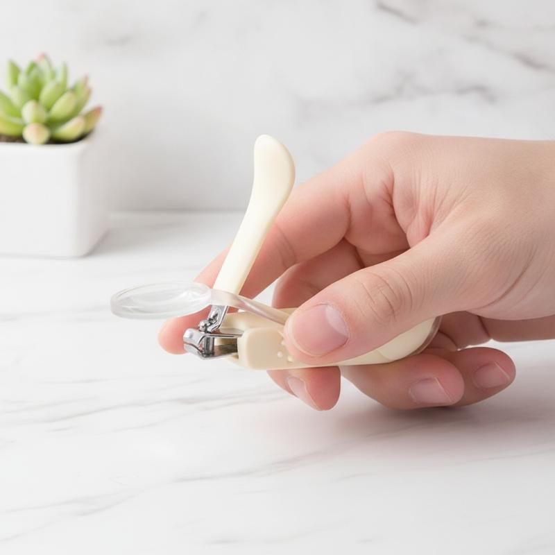 Baby Nursery Unit - Neugeborenen-Nagelschneider mit Lupe Sicherer Anti-Klemm Baby-Nagelknipser