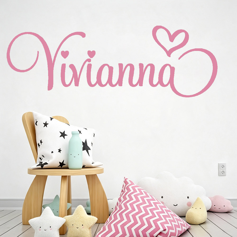 Baby Nursery Wall Decals - Wandaufkleber für Kinderzimmer Personalisierte Kinder-Namensaufkleber aus