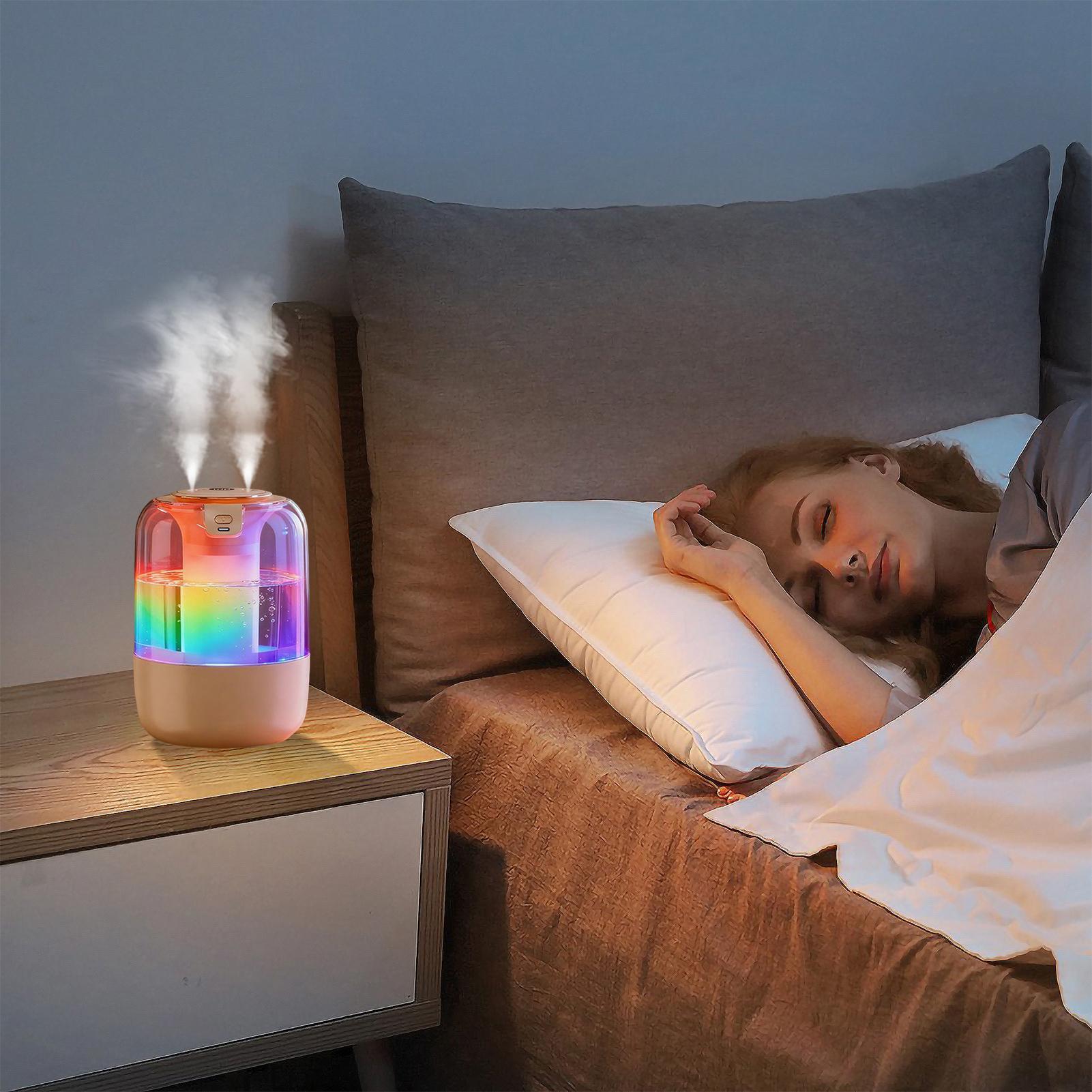 Baby Nursery Humidifier - Schlafzimmer-Luftbefeuchter mit Nachtlicht, leiser Luftbefeuchter für