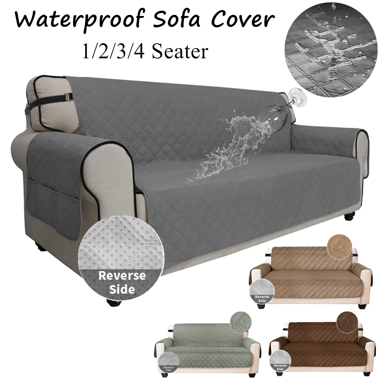 Baby Nursery Chair - Wasserdichte Sofabezüge, wendbar, gesteppt, Sofabezug für