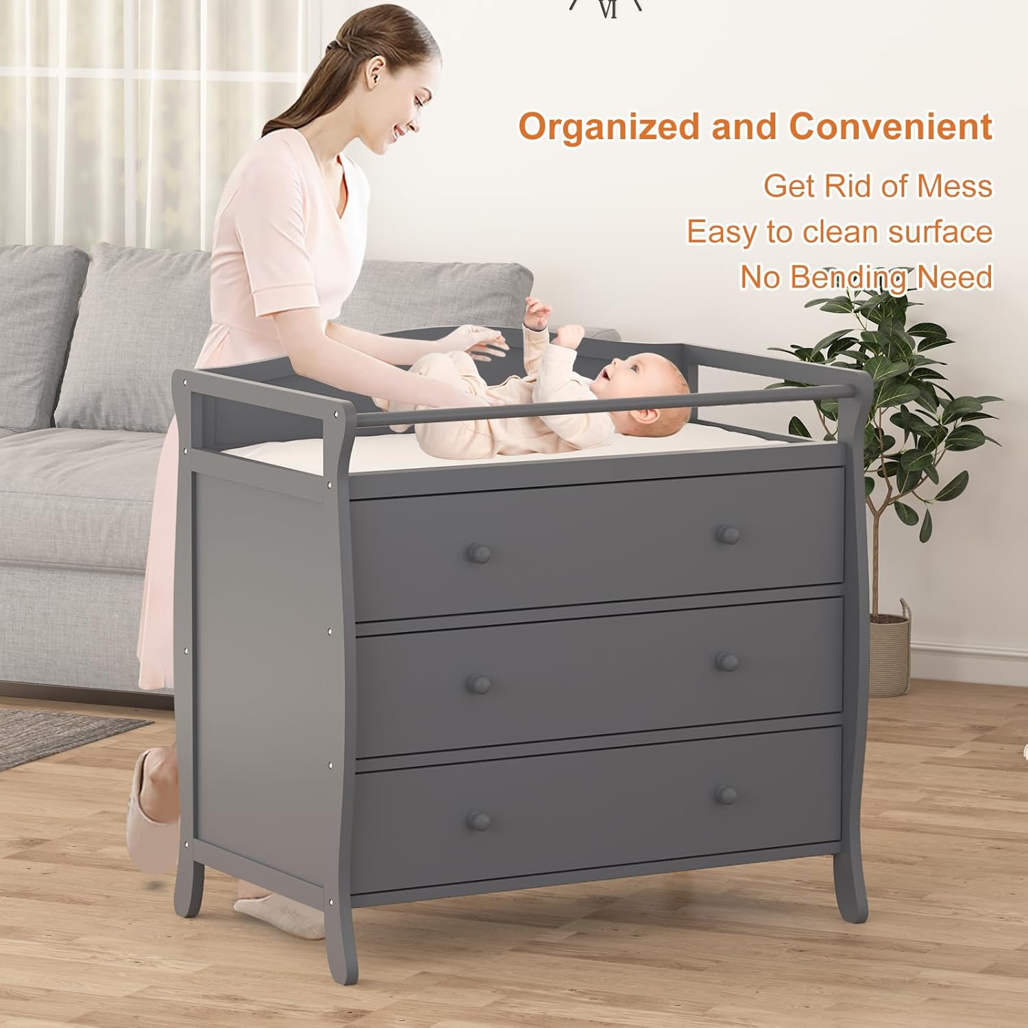 3-Schubladen-Wickeltisch aus H – Baby Nursery Table Bewertung und Preis