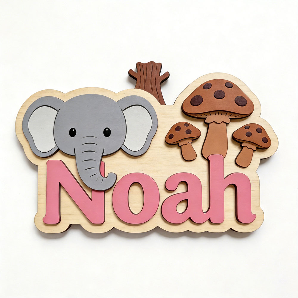 Anpassbare Cartoon-Elefanten-  – Baby Nursery Themes Boy Bewertung und Preis