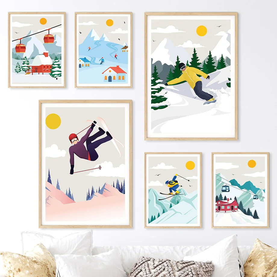 Minimalistische Leinwand-Wandk – Baby Nursery Mountain Theme Bewertung und Preis