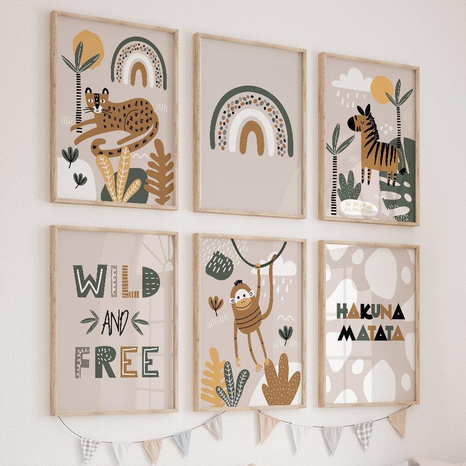 Leopard Zebra Affe Dschungelti – Baby Nursery Jungle Animals Bewertung und Preis