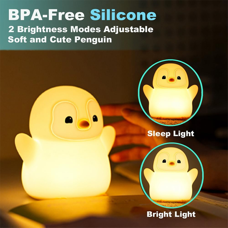 NEUE Pinguin-Nachtlampe aus Si – Baby Nursery Table Bewertung und Preis