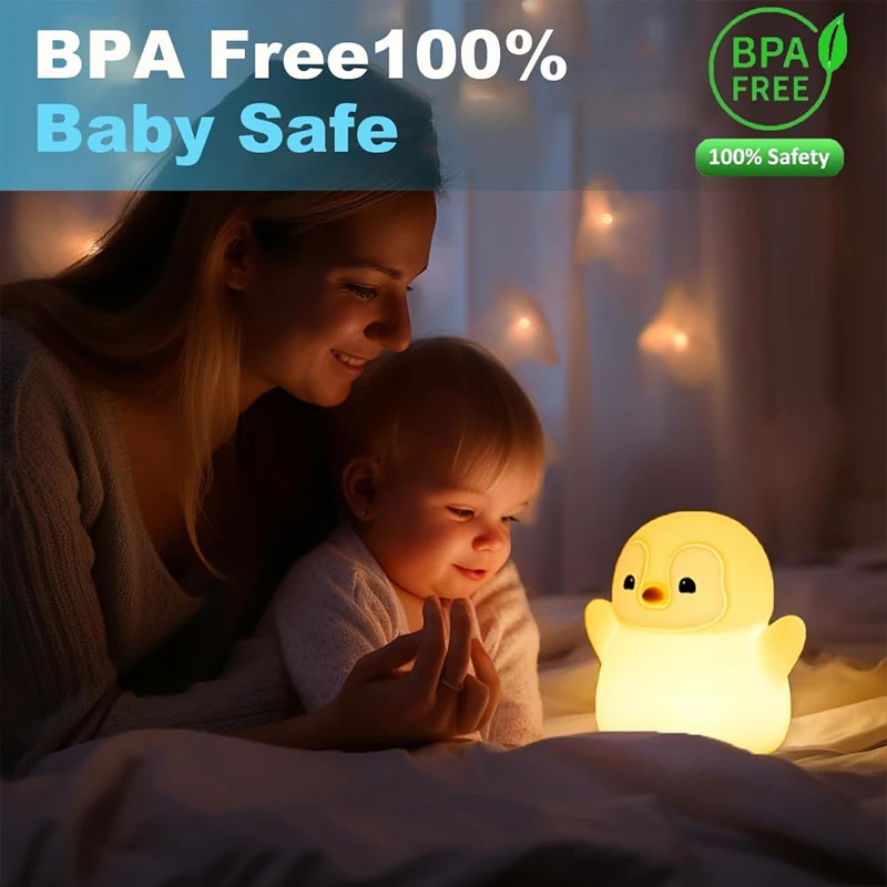 NEUE Pinguin-Nachtlampe aus Si – Baby Nursery Table Bewertung und Preis