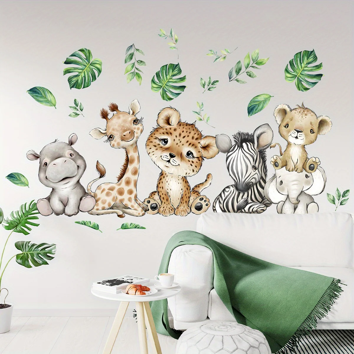 1PC Cartoon Nette Nilpferd Tig – Baby Nursery Wall Decals Bewertung und Preis