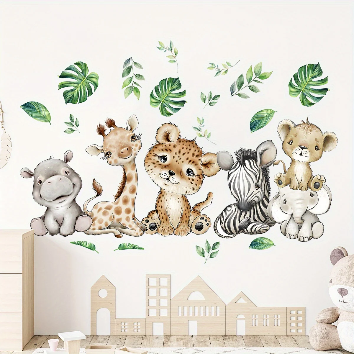 1PC Cartoon Nette Nilpferd Tig – Baby Nursery Wall Decals Bewertung und Preis