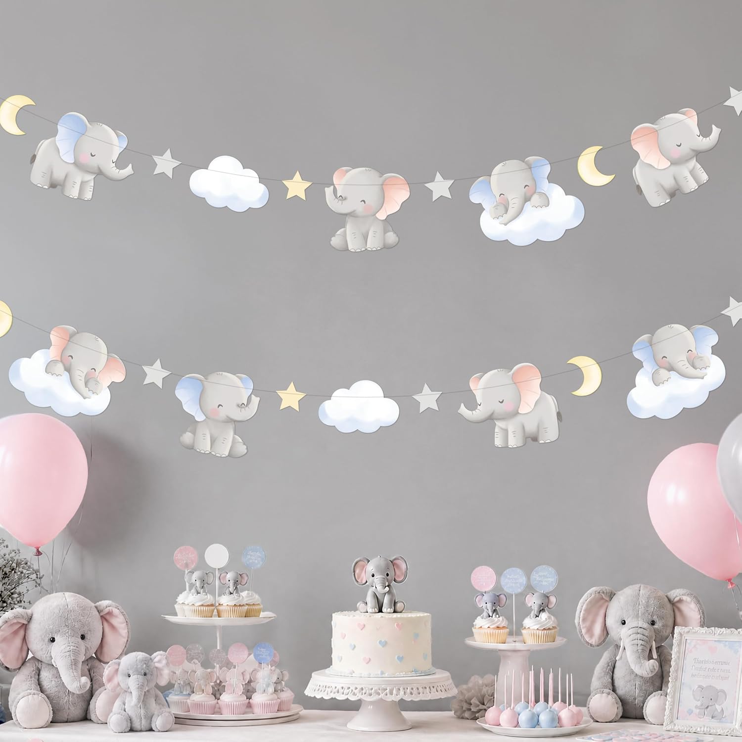 2 Stück Niedliche Elefanten-Gi – Baby Nursery Garland Bewertung und Preis