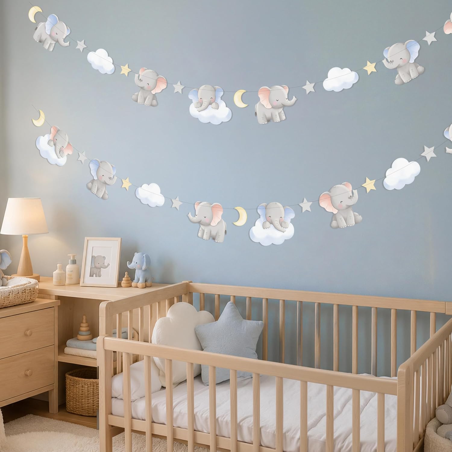 2 Stück Niedliche Elefanten-Gi – Baby Nursery Garland Bewertung und Preis