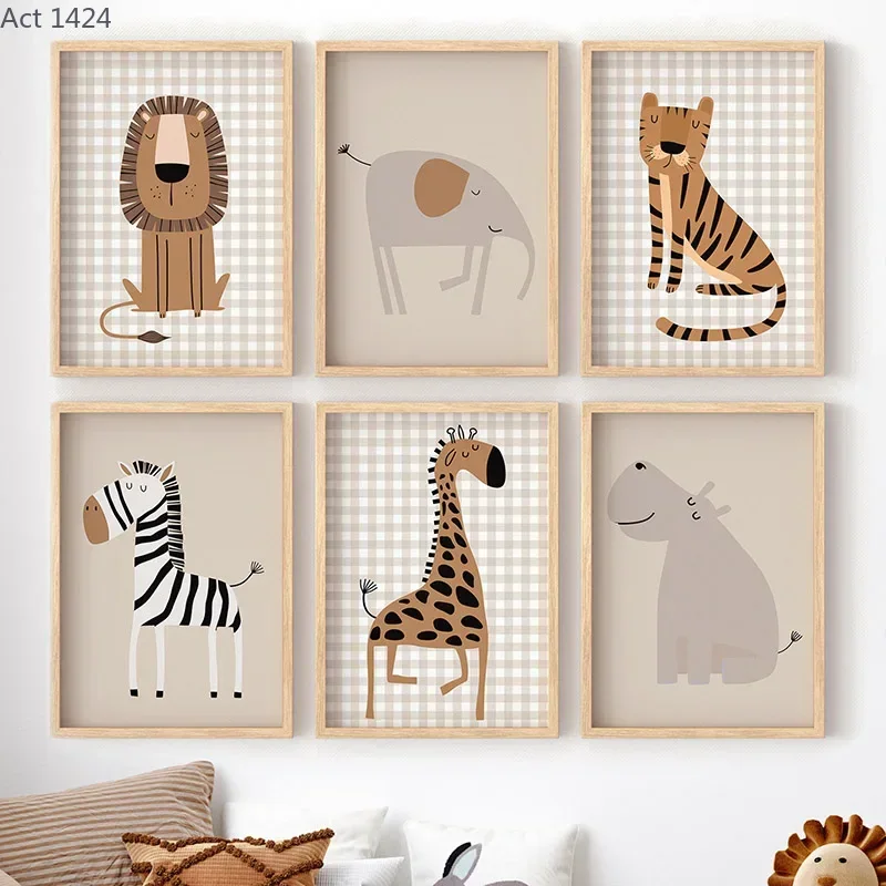 Löwe, Tiger, Elefant, Giraffe, – Baby Nursery Jungle Animals Bewertung und Preis