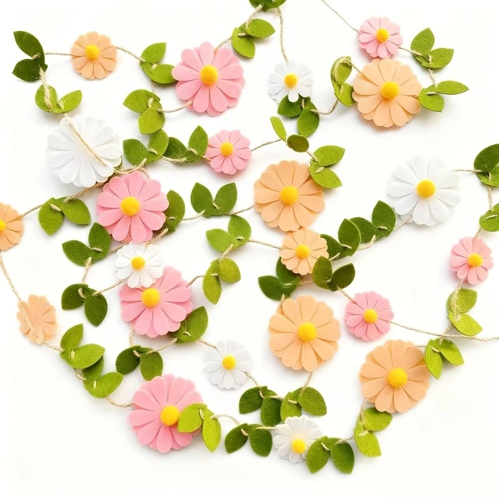 200 cm Filz-Gänseblümchen-Bann – Baby Nursery Garland Bewertung und Preis