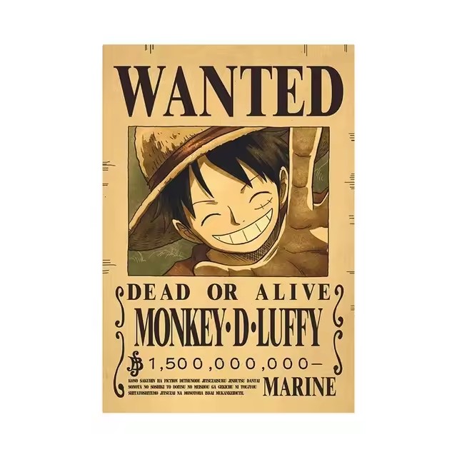 Anime One Piece Wanted-Plakate – Baby Nursery Wall Decals Bewertung und Preis