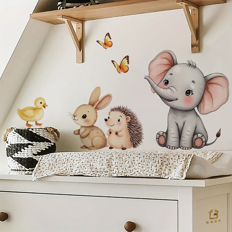 Cartoon-Tier-Wandaufkleber – E – Baby Nursery Wall Decals Bewertung und Preis