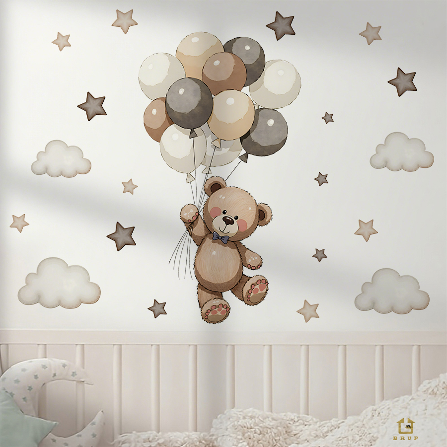Entzückende Teddybär-Wandaufkl – Baby Nursery Wall Decals Bewertung und Preis