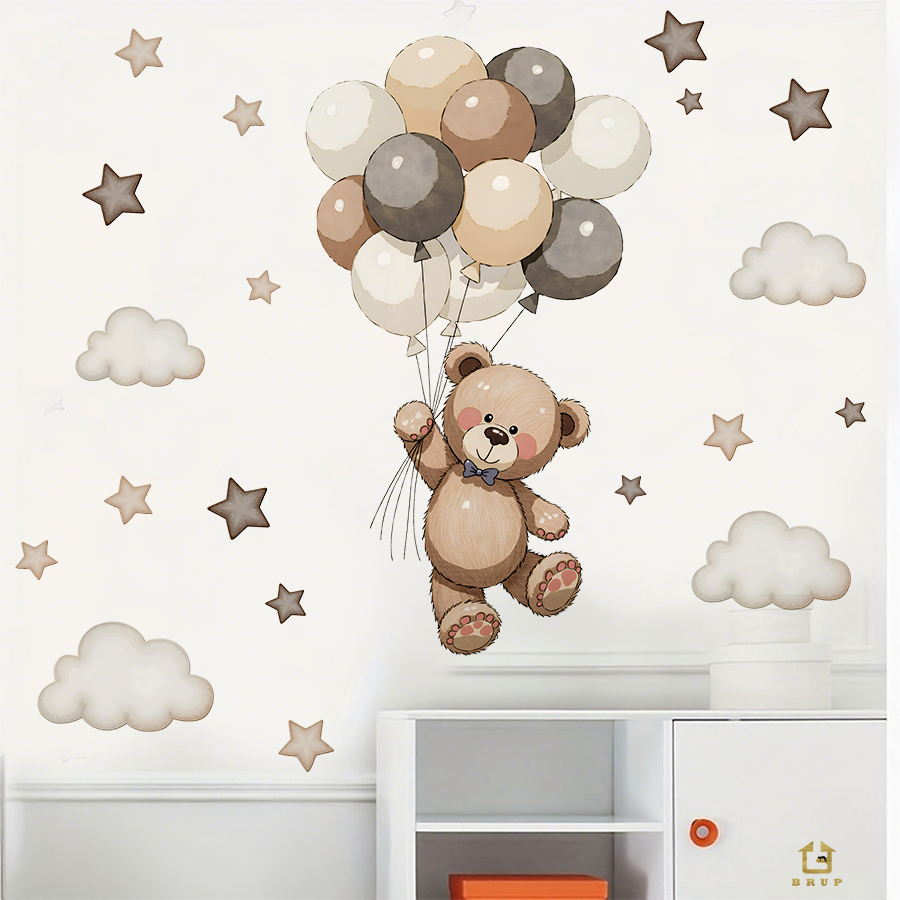 Entzückende Teddybär-Wandaufkl – Baby Nursery Wall Decals Bewertung und Preis