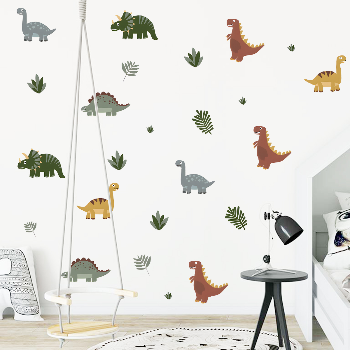 Cartoon niedliche Dinosaurier  – Baby Nursery Wall Decals Bewertung und Preis