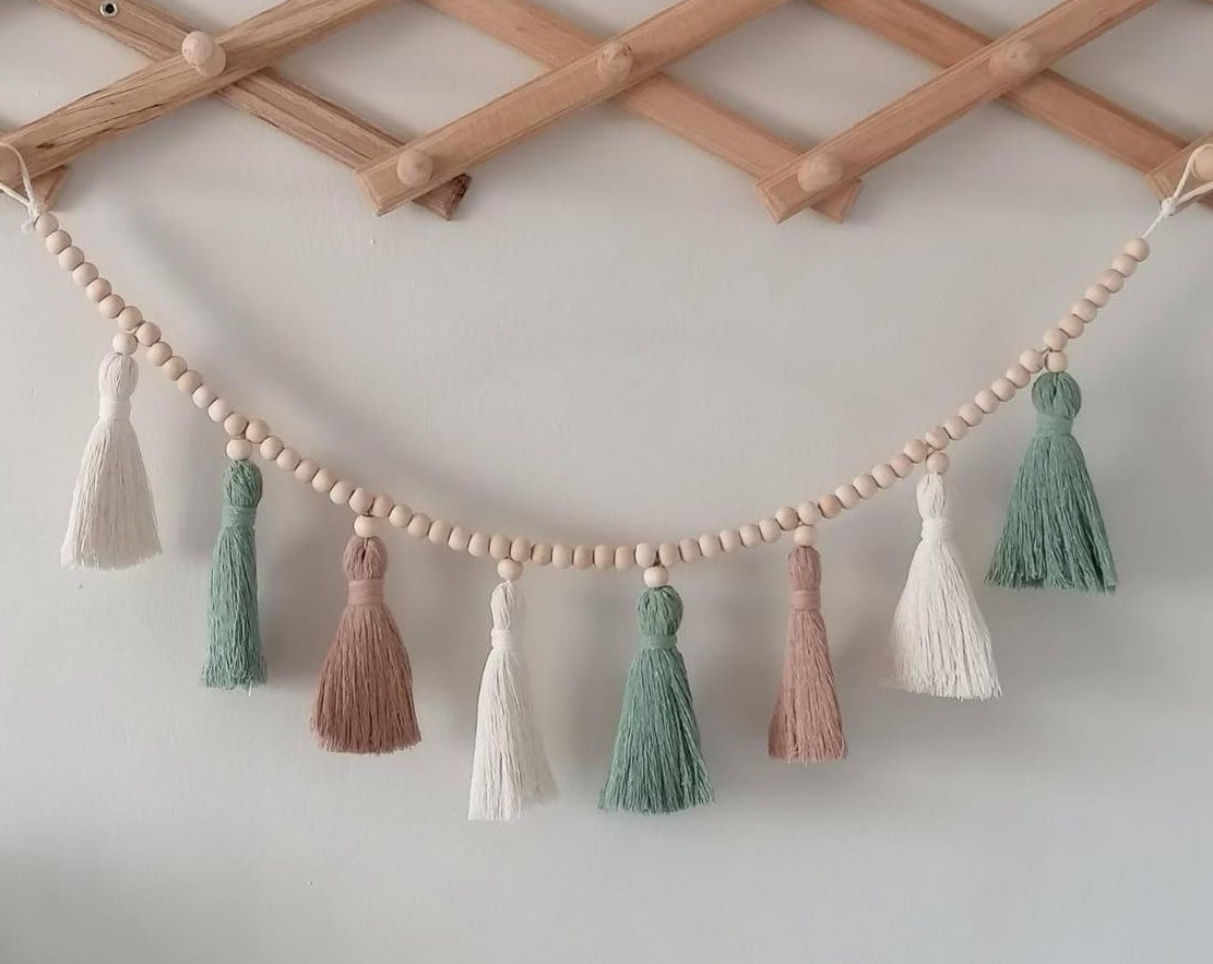 Quaste Makramee Girlande, Boho – Baby Nursery Garland Bewertung und Preis