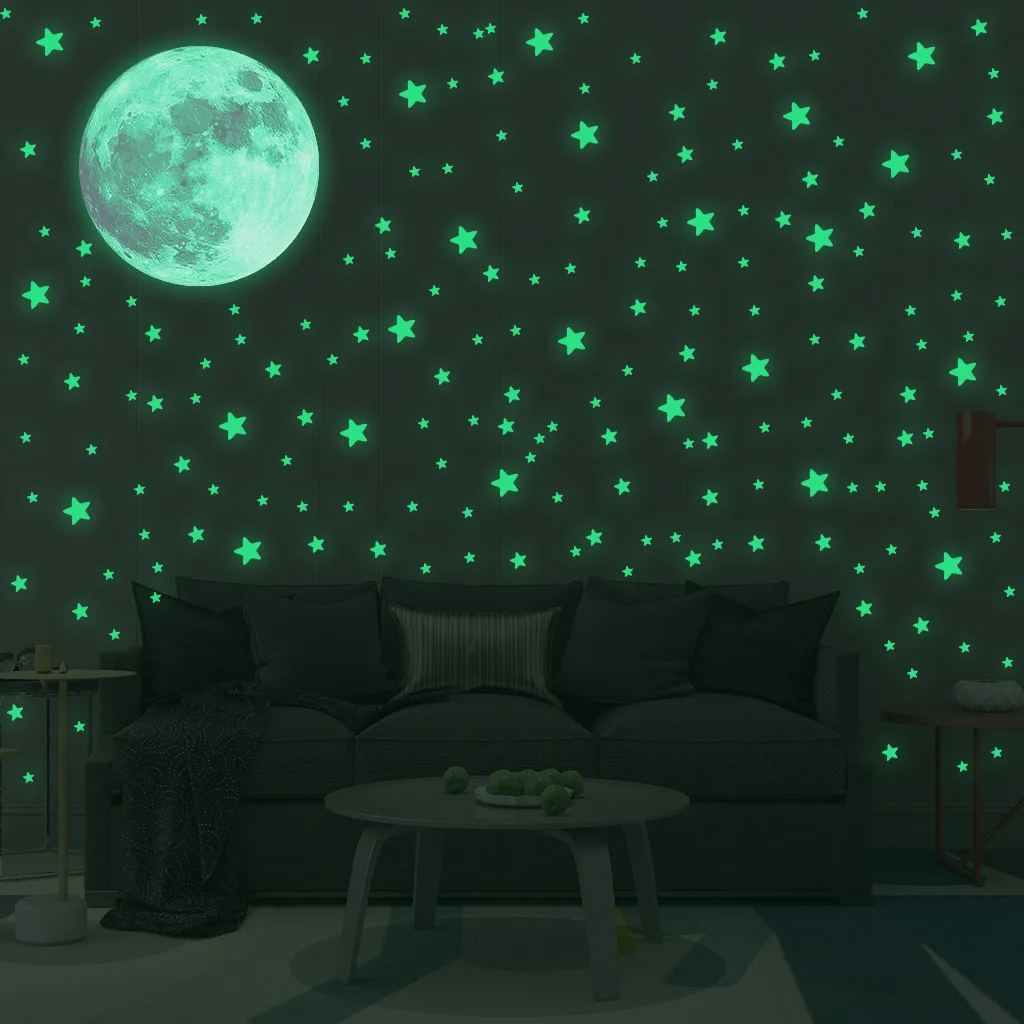 Leuchtende Mond- und Stern-Wan – Baby Nursery Wall Decals Bewertung und Preis
