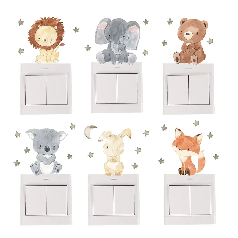 1/2/4/6set Cartoon-Tiere Wanda – Baby Nursery Wall Decals Bewertung und Preis