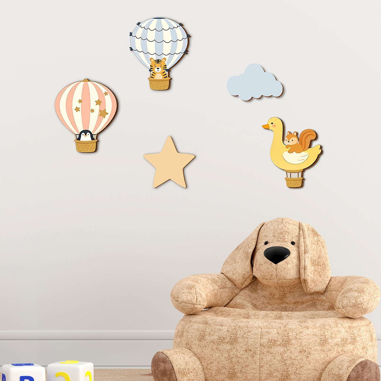 5 Stück Tierische Heißluftball – Baby Nursery Wall Decals Bewertung und Preis