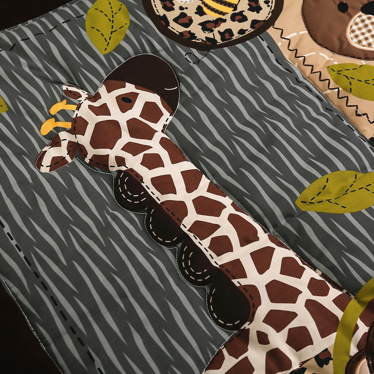 3-teiliges besticktes Bettwäsc – Baby Nursery Jungle Animals Bewertung und Preis